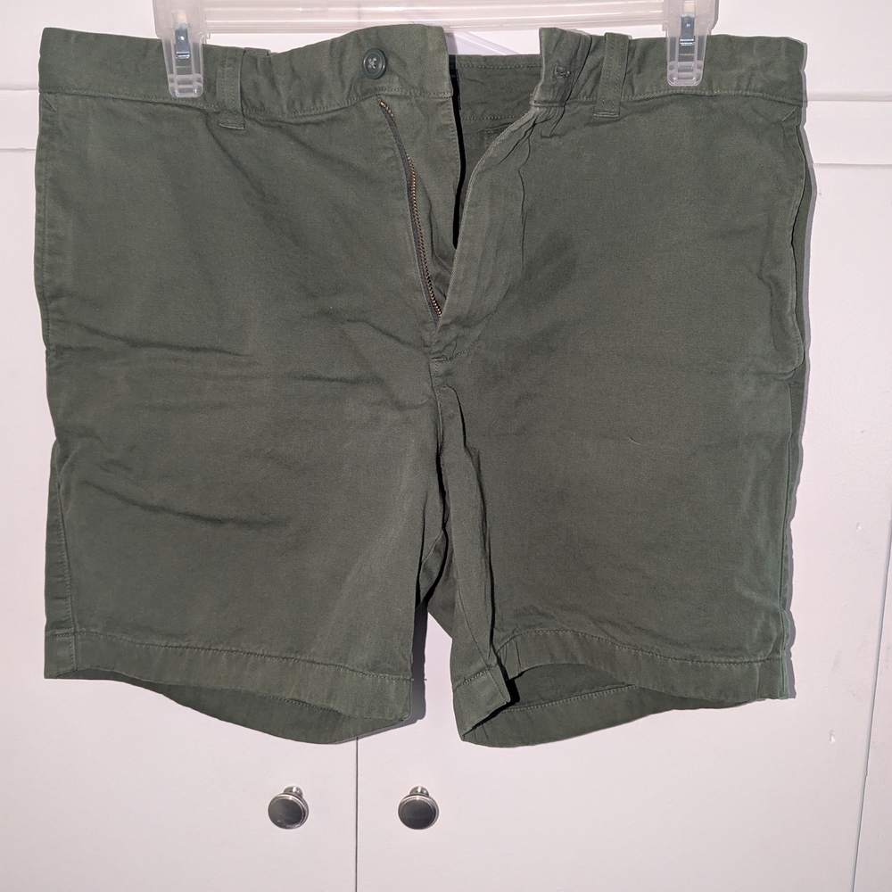 J. Crew Olive Flat Front Shorts